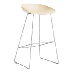 Tabouret de bar en plastique recyclé pêche et pieds en acier 75 cm AAS 38 2.0 - HAY