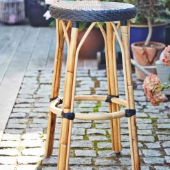 Tabouret de bar en rotin noir 78 cm Simone - Sika Design
