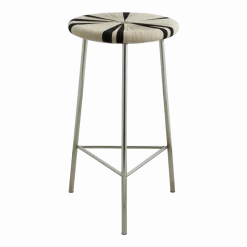 Tabouret de bar en tissage de jute fer et acier 71,5cm Morice - Nordal