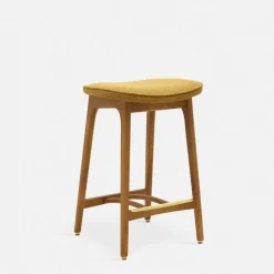 Tabouret de bar en tissu personnalisé et frêne foncé 65 cm Série 200-190 - 366 Concept