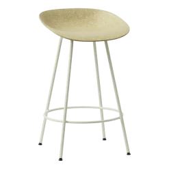 Tabouret de bar recyclable en chanvre et acier crème 65cm Mat - Normann Copenhagen