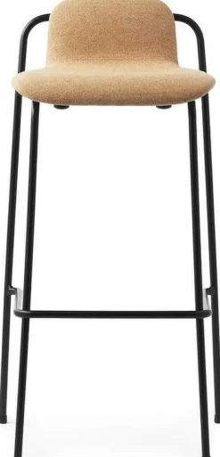 Tabouret de bar Studio 75 Cm Full Upholstery Black Steel - Normann Copenhagen