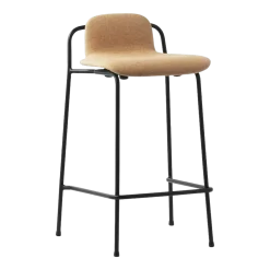 Tabouret de bar Studio 65 Cm Full Upholstery Black Steel - Normann Copenhagen