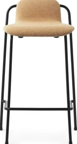 Tabouret de bar Studio 65 Cm Full Upholstery Black Steel - Normann Copenhagen