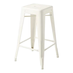 Tabouret en acier blanc perlé 65cm - Tolix