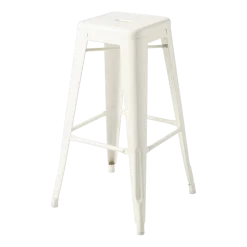 Tabouret en acier blanc perlé 75cm - Tolix