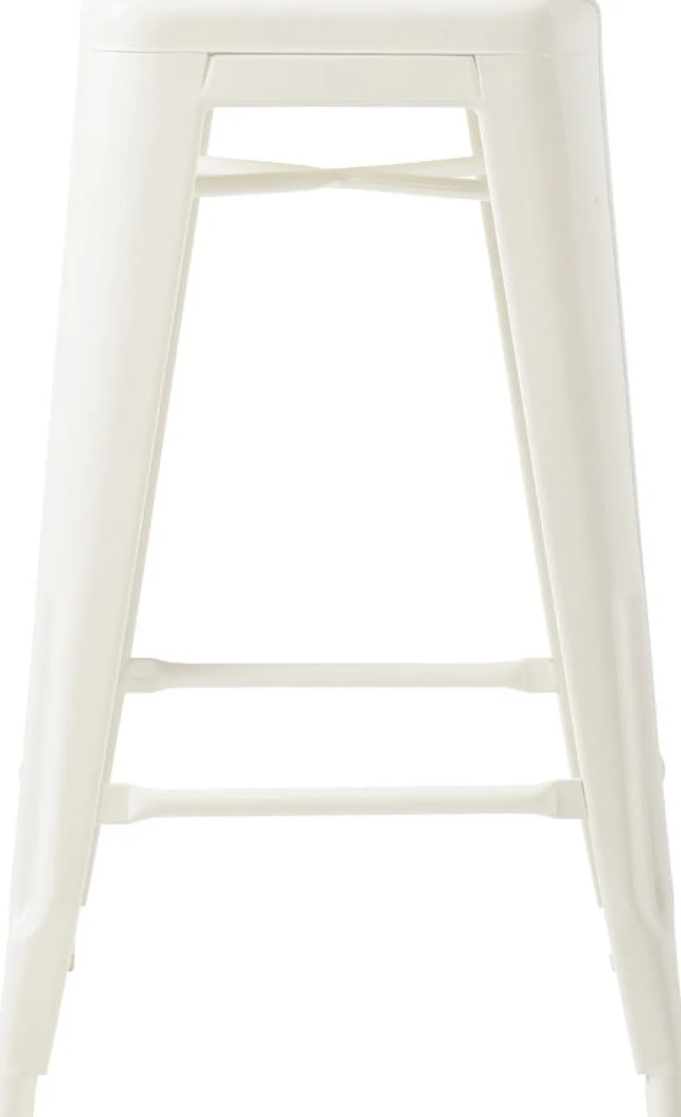 Tabouret en acier blanc pur 65cm - Tolix