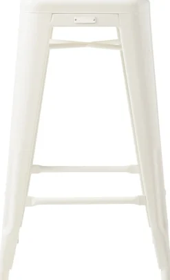 Tabouret en acier blanc pur 65cm - Tolix