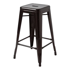 Tabouret en acier brun noir 65cm - Tolix