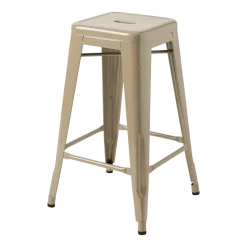 Tabouret en acier gris beige 65cm - Tolix