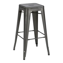 Tabouret en acier H75 Brut verni satiné - Tolix