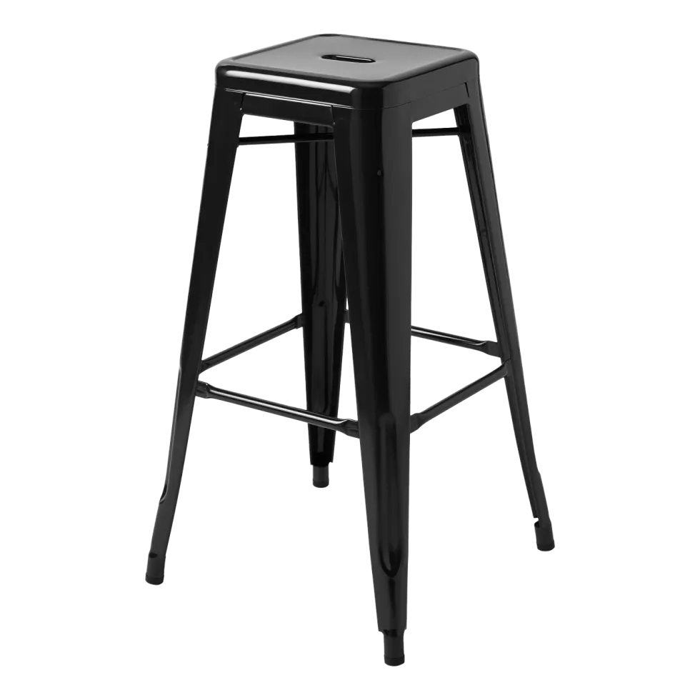 Tabouret en acier noir foncé 75cm - Tolix