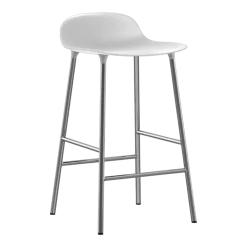 Tabouret en chrome et pp blanc 65 cm Form - Normann Copenhagen
