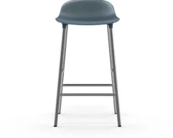 Tabouret en chrome et pp bleu 65 cm Form - Normann Copenhagen