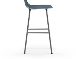 Tabouret en chrome et pp bleu 65 cm Form - Normann Copenhagen