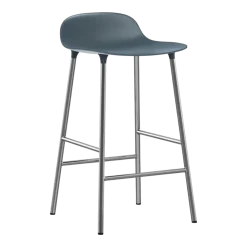 Tabouret en chrome et pp bleu 65 cm Form - Normann Copenhagen