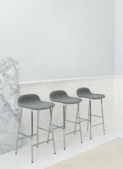 Tabouret en chrome et pp vert 65 cm Form - Normann Copenhagen
