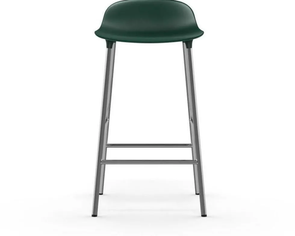 Tabouret en chrome et pp vert 65 cm Form - Normann Copenhagen