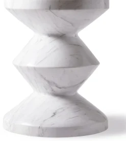 Tabouret en marbre blanc Zig Zag - Pols potten