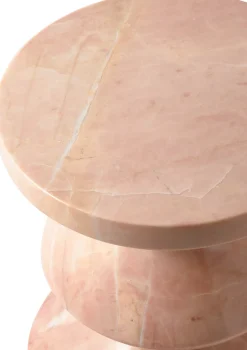 Tabouret en marbre rose Zig Zag - Pols potten