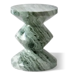 Tabouret en marbre vert Zig Zag - Pols potten