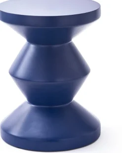 Tabouret extérieur en fibre de verre bleu Zig Zag - Pols potten
