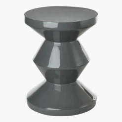 Tabouret gris laqué Zig Zag - Pols Potten