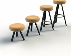 Tabouret haut en chêne et acier noir mat 75 cm Smack - Matière Grise