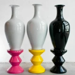Tabouret jaune laqué Zig Zag - Pols Potten