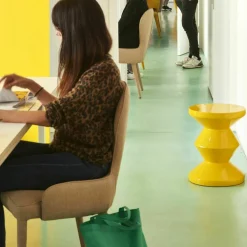 Tabouret jaune laqué Zig Zag - Pols Potten
