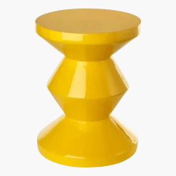 Tabouret jaune laqué Zig Zag - Pols Potten