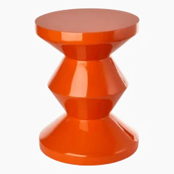 Tabouret orange laqué Zig Zag - Pols Potten