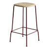 Tabouret plaquage chêne et acier rouge 65 cm Soft Edge 80 - Hay
