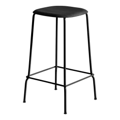 Tabouret plaque chêne et acier noir 65 cm Soft Edge 80 - Hay