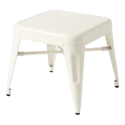 Tabouret pour enfant en acier blanc perlé Mouette - Tolix