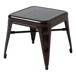 Tabouret pour enfant en acier brun noir Mouette - Tolix