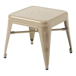 Tabouret pour enfant en acier gris beige Mouette - Tolix