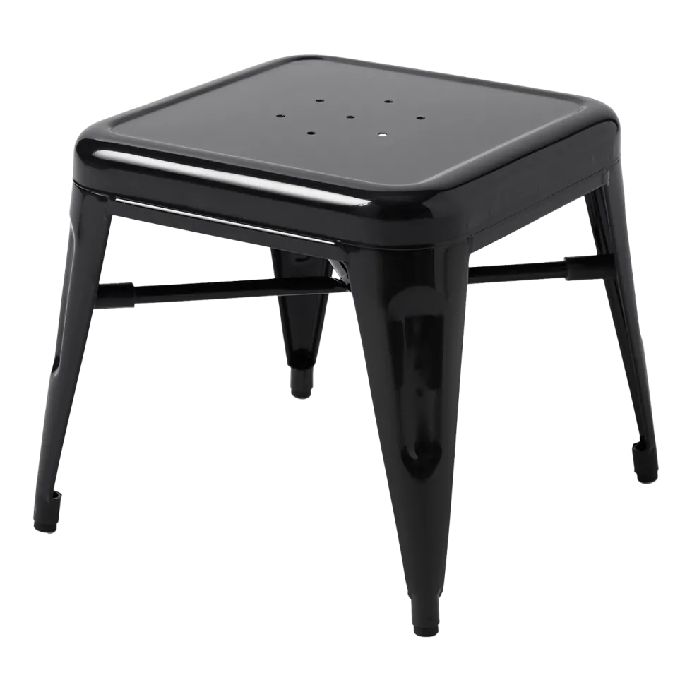 Tabouret pour enfant en acier noir foncé Mouette - Tolix