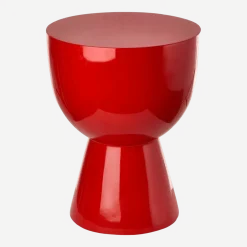 Tabouret rouge laqué Tip Tap - Pols Potten