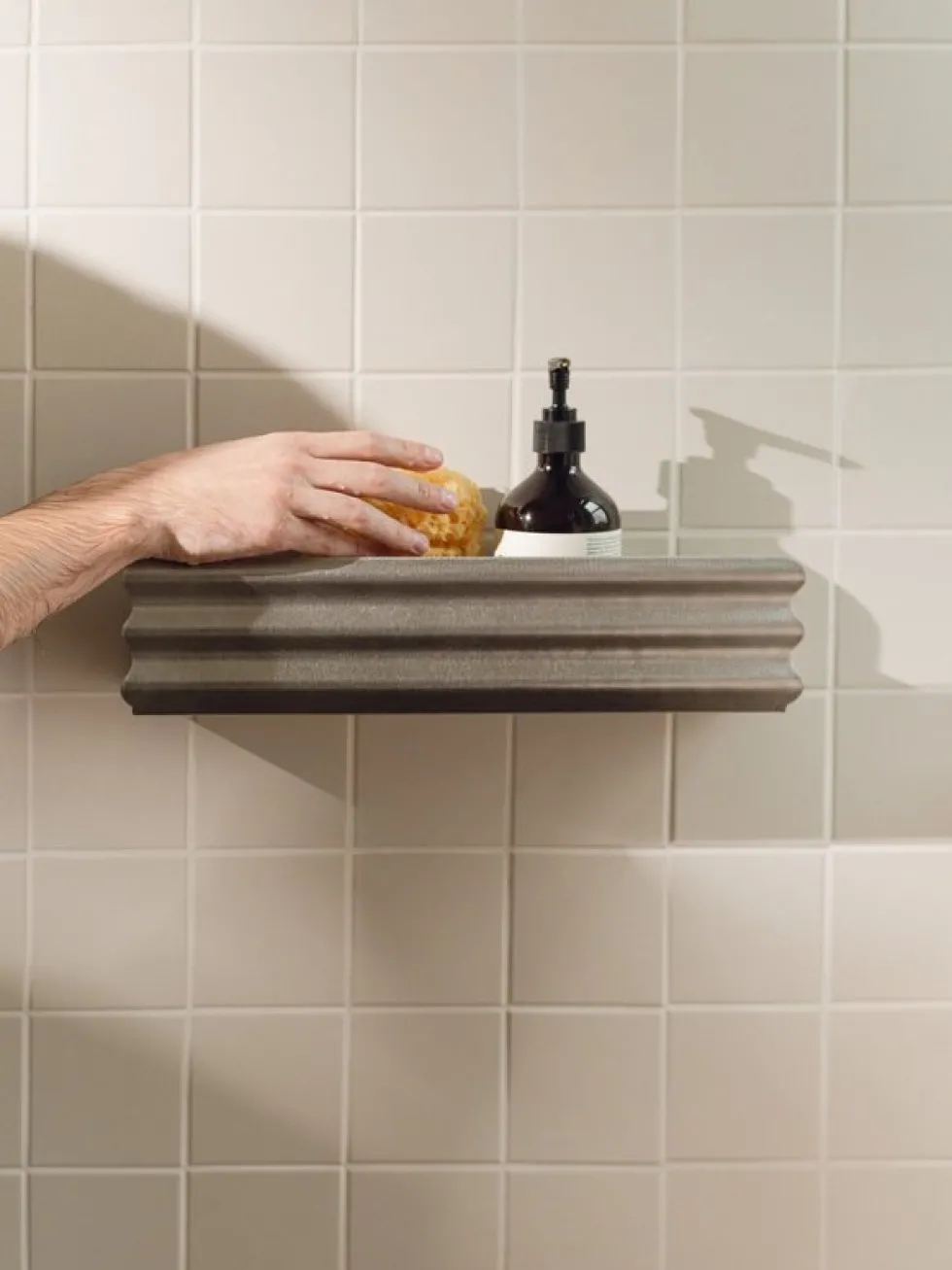 Étagère de douche en acier inoxydable 40x9,7x8,6cm Olbi - noo.ma