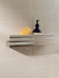 Étagère de douche en acier inoxydable 40x9,7x8,6cm Olbi - noo.ma