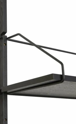 Étagère murale en fer à 4 étages en bois de frêne noir Norm - Hübsch