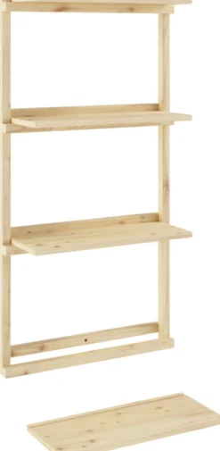 Étagère murale en pin naturel 66x127cm Groove - Karup Design
