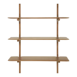 Étagère murale 3 étages en acajou massif 100 x 35 x 126 cm PI - Ethnicraft Accessories