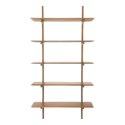 Étagère murale 5 étages en acajou massif 100 x 35 x 196 cm PI - Ethnicraft Accessories