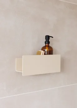 Étagère porte-savons en aluminium beige cashew 30cm Shea - Metallbude
