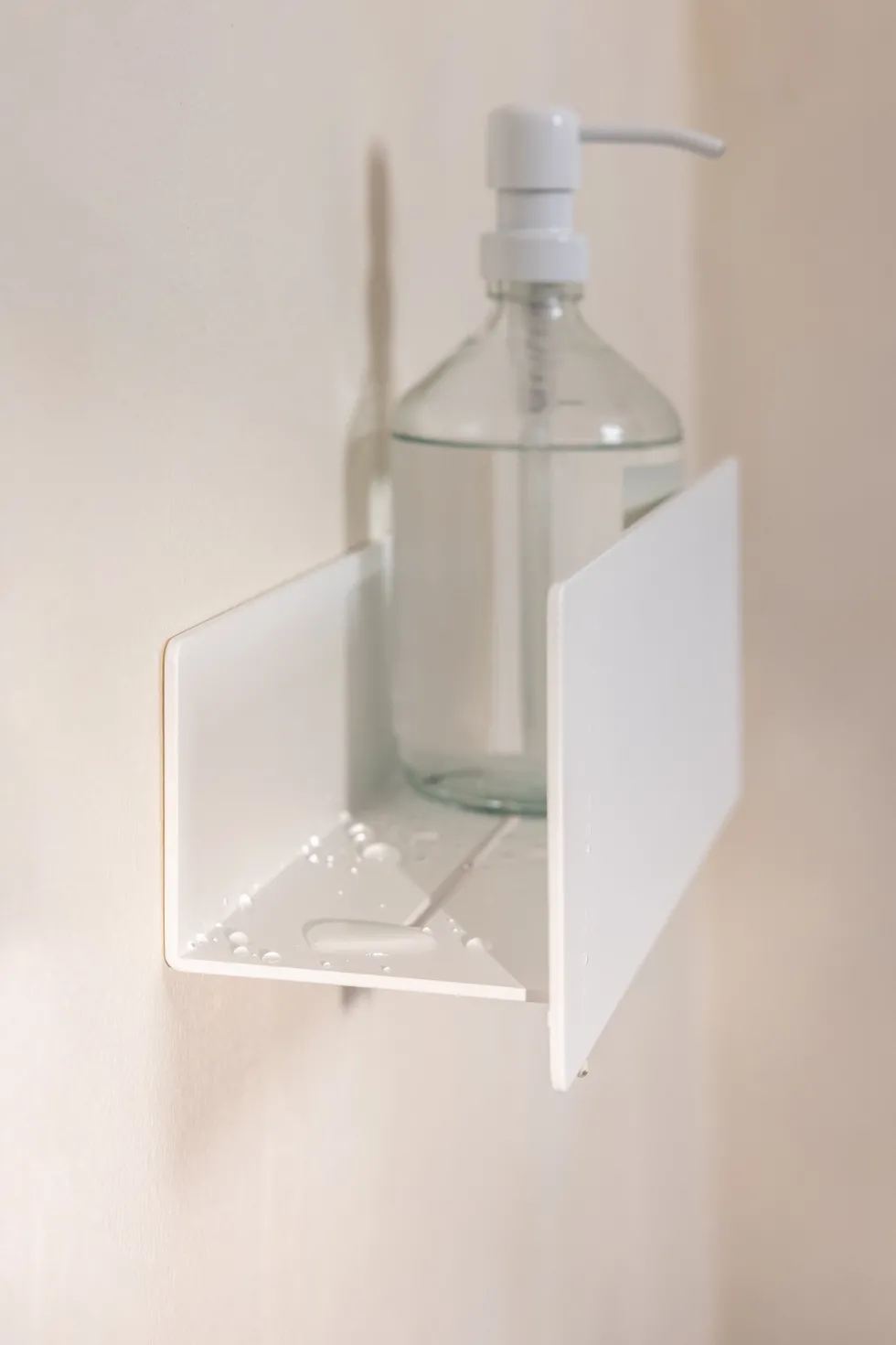 Étagère porte-savons en aluminium blanc 30cm Shea - Metallbude