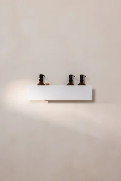 Étagère porte-savons en aluminium blanc 50cm Shea - Metallbude