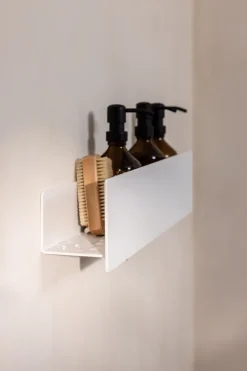 Étagère porte-savons en aluminium blanc 50cm Shea - Metallbude