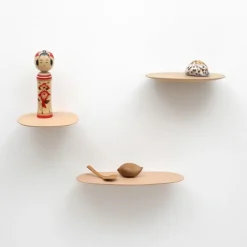 3 Étagères en céramique beiges Isola - Moustache